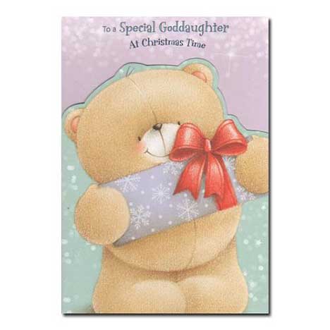 Goddaughter Forever Friends Christmas Card 