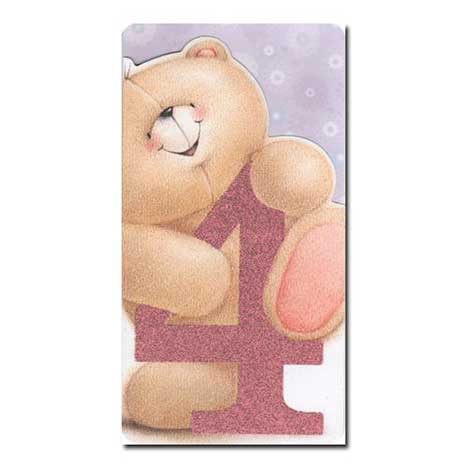 4th Birthday Forever Friends Card 