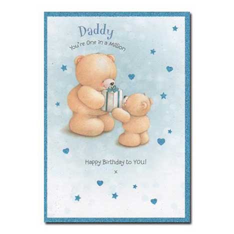Daddy One In a Million Forever Friends Birthday Card 