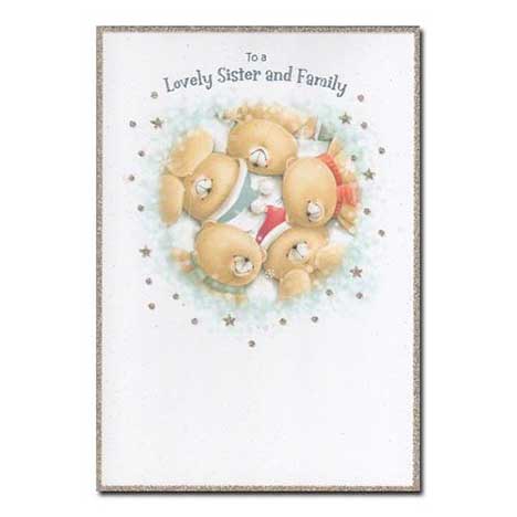 Sister & Family Forever Friends Christmas Card 