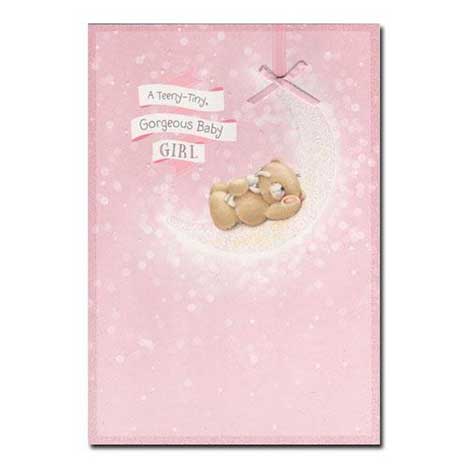 New Baby Girl Forever Friends Card 