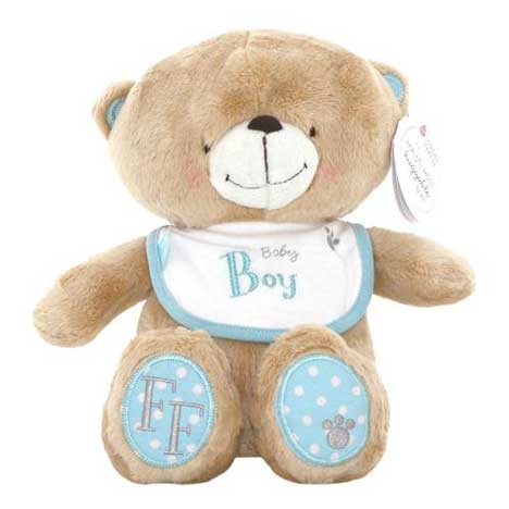 12" Baby Boy Bib Forever Friends Bear 