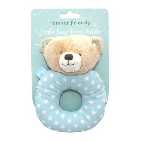 Blue Forever Friends Little Bear Baby Boy Rattle 