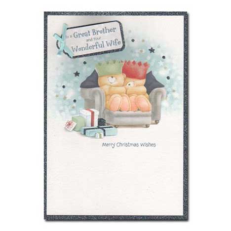 Brother and Your Wife Forever Friends Christmas Card 