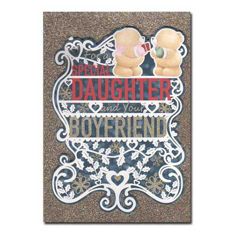 Daughter & Boyfriend Forever Friends Christmas Card 