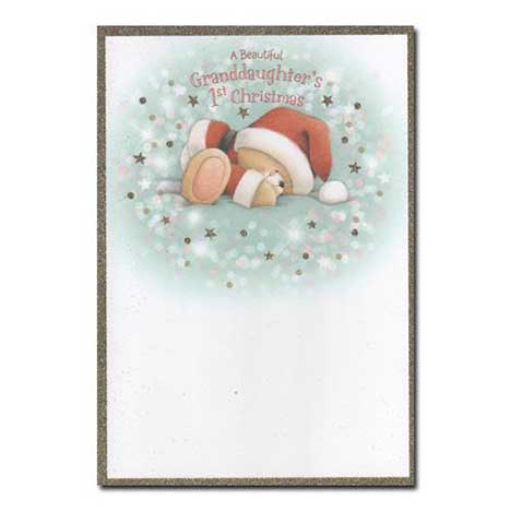 Granddaughters First Christmas Forever Friends Card 