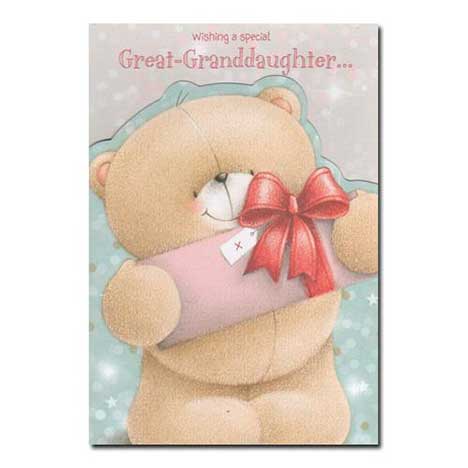 Great-Granddaughter Forever Friends Christmas Card 