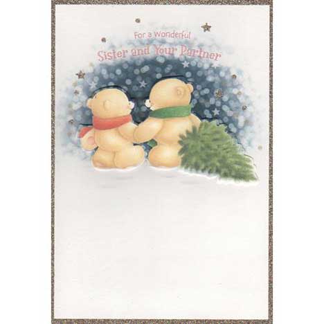 Sister and Partner Forever Friends Christmas Card 