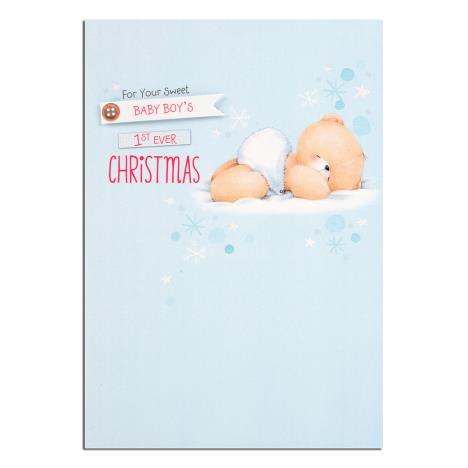 Baby Boys 1st Christmas Forever Friends Christmas Card 