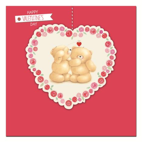 Happy Valentines Day Square Forever Friends Card 