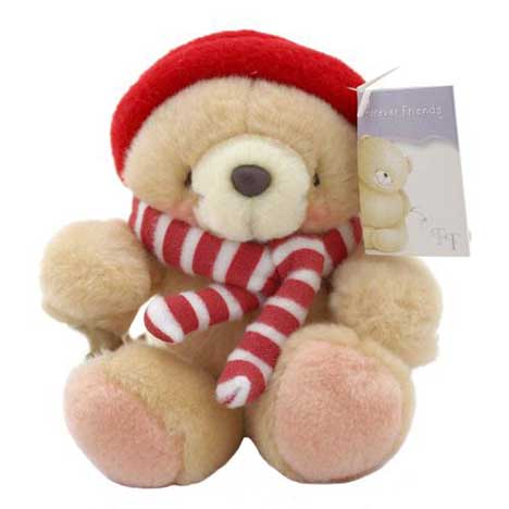 6" Christmas Carolling Forever Friends Bear with Bell 