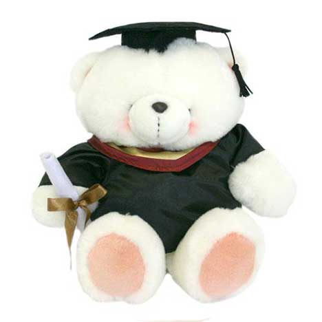 16" White Graduation Forever Friends Bear 