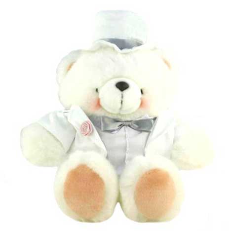 10" Forever Friends White Groom Bear 