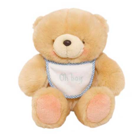 8" Oh Boy Blue Bib Forever Friends Bear 