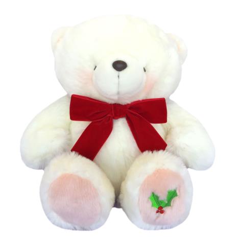 16" White Christmas Holly Forever Friends Bear 