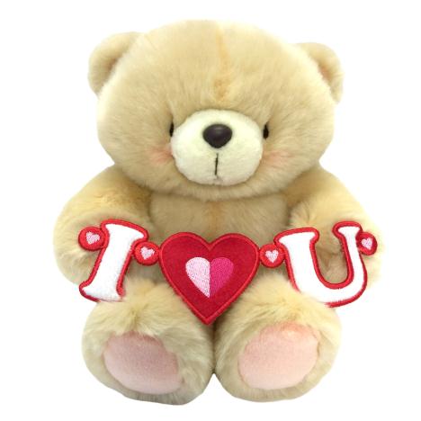 10" I Heart U Banner Forever Friends Bear 
