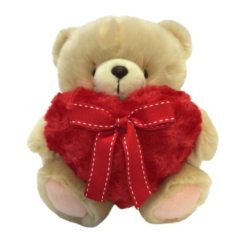 10" Red Fluffy Heart Forever Friends Bear 