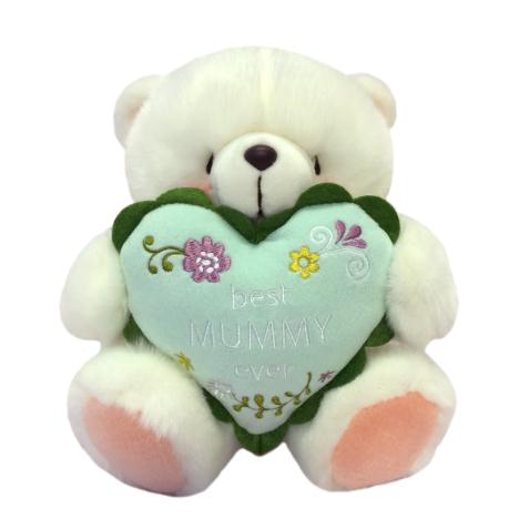 10" Best Mummy Ever Heart White Forever Friends Bear 