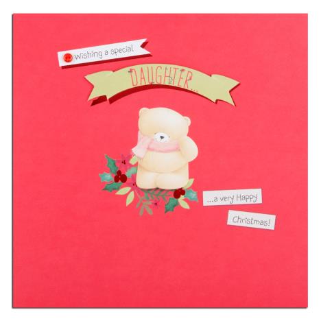 Daughter Forever Friends Square Christmas Card 