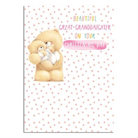 Great Granddaughter Christening Forever Friends Card 