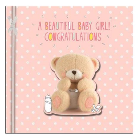 A Beautiful Baby Girl Forever Friends Congratulations Card 