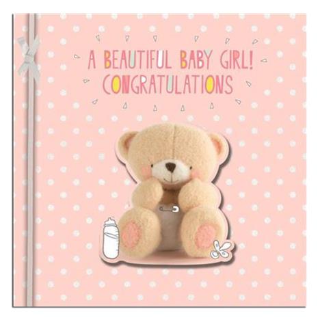 A Beautiful Baby Girl Forever Friends Congratulations Card 