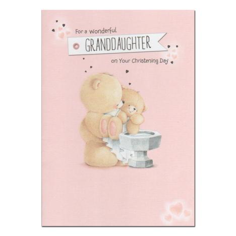 Granddaughter Christening Day Forever Friends Card 