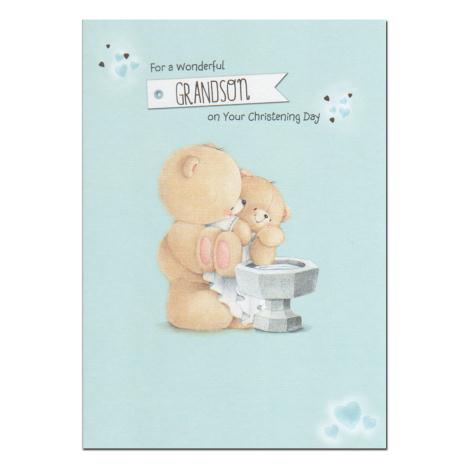 Grandson Christening Day Forever Friends Card 