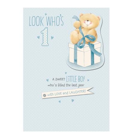 1st Birthday Little Boy Forever Friends Card 