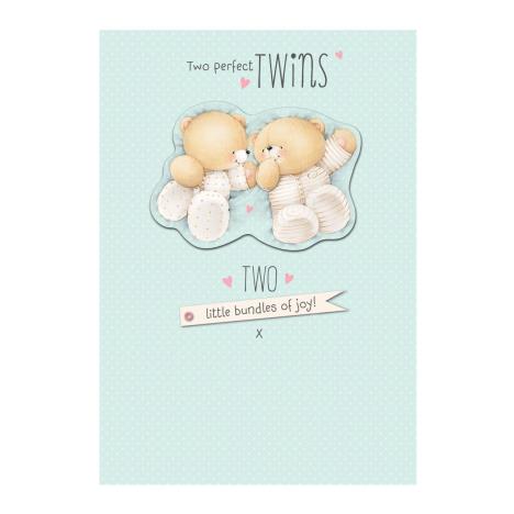 New Baby Twins Forever Friends Card 