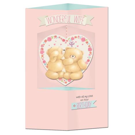 Wife Hanging Heart Forever Friends Birthday Card 