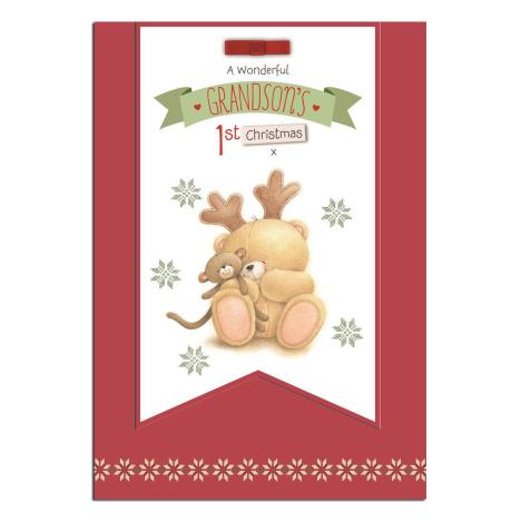 Grandsons 1st Christmas Forever Friends Christmas Card 