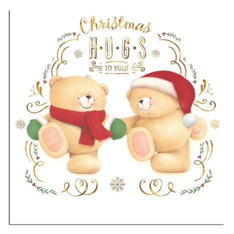 Christmas Hugs Forever Friends Christmas Card 