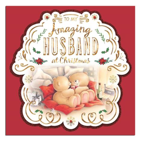 Amazing Husband Forever Friends Christmas Card 
