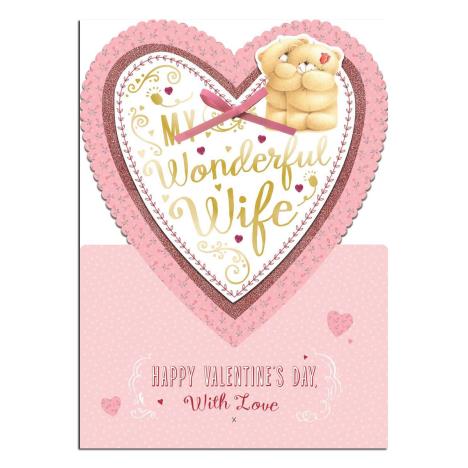 Large Wife Standing Forever Friends Valentines Day Card 