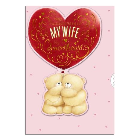 Wife Anniversary Floating Bears Forever Friends Card 