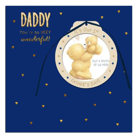Daddy 1st Fathers Day Forever Friends Card With Photo Frame 