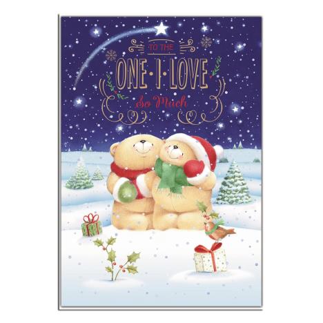 One I Love 3D Holographic Forever Friends Christmas Card 