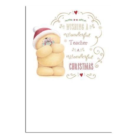 Wonderful Teacher Forever Friends Christmas Card 