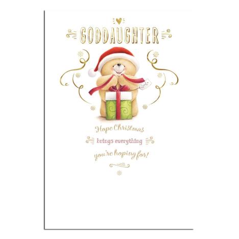 Goddaughter Forever Friends Christmas Card 