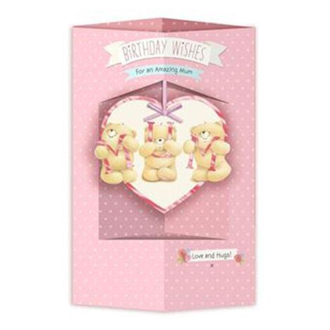 3D Mum Birthday Wishes Forever Friends Birthday Card 