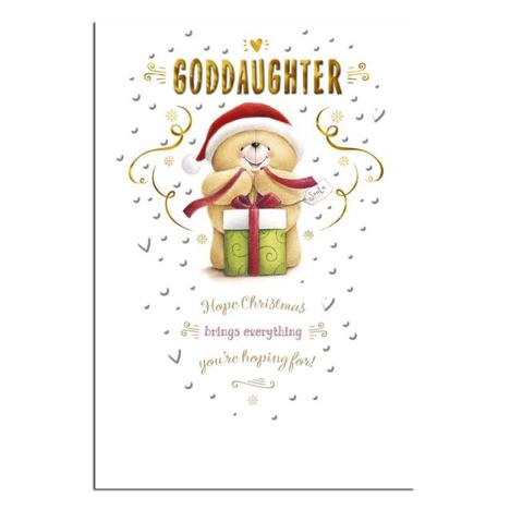 Goddaughter Forever Friends Christmas Card 