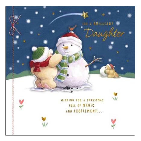 Daughter Square Forever Friends Christmas Card 