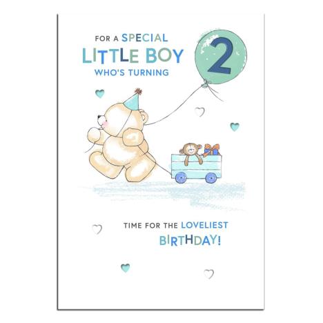 2nd Birthday Little Boy Forever Friends Birthday Card 