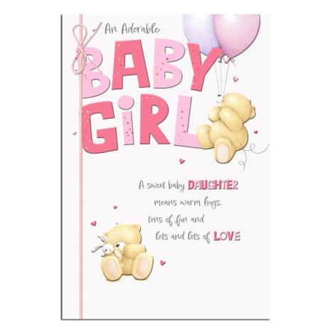 New Baby Girl Forever Friends Card 