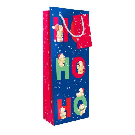 Forever Friends Ho Ho Ho Christmas Bottle Gift Bag 