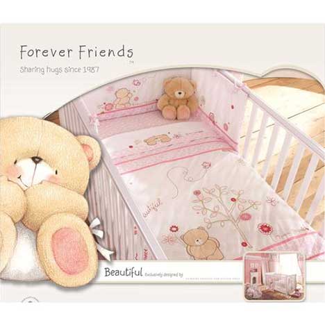 Forever Friends Beautiful Cot/Cot Bed Quilt 