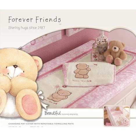 Forever Friends Beautiful Changing Mat Cover with 2 Mats 