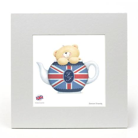 Union Jack Teapot Forever Friends LIMITED EDITION Print 