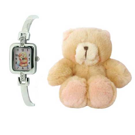 Forever Friends Bracelet Watch & 4" Bear Gift Set 